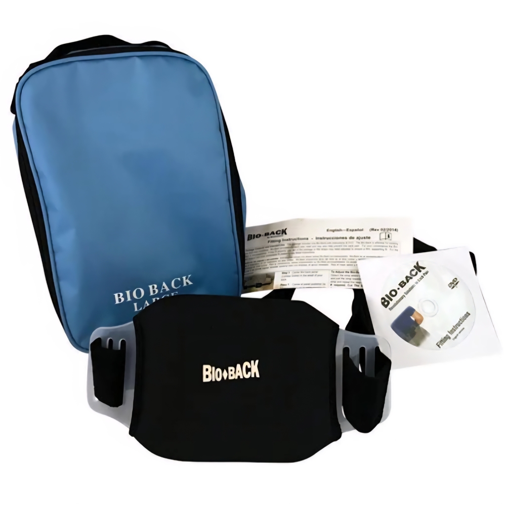 BioBack Back Brace Pain Relief Management Poisture Mobility Lifting LARGE NEW